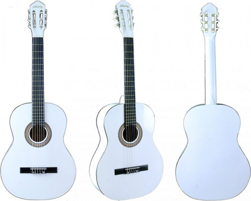 CG851 Beyaz Klasik Gitar (Taşıma Çantası Hediyeli)