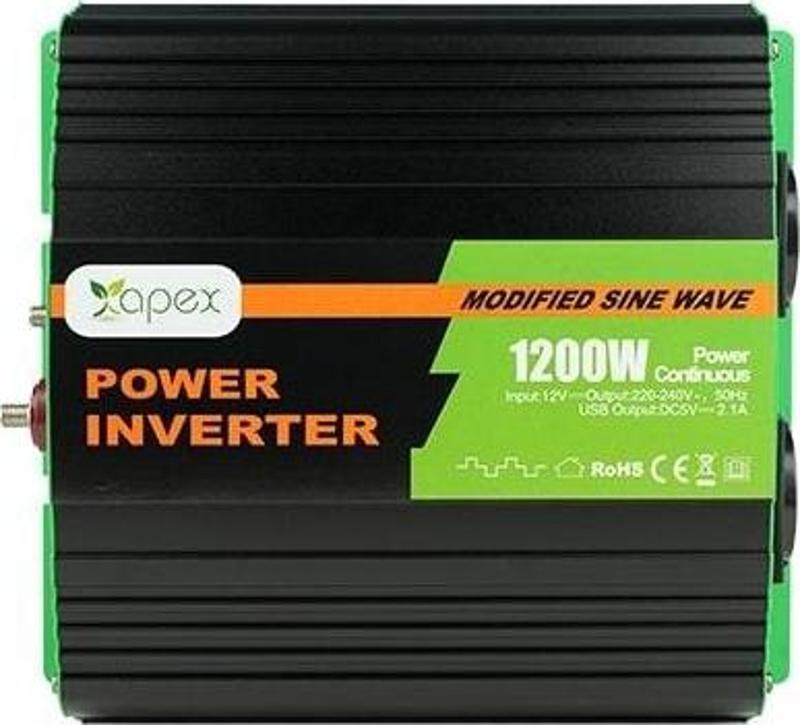 NS1200-12 Apex 1200W Modifiye Sinüs İnverter 12V