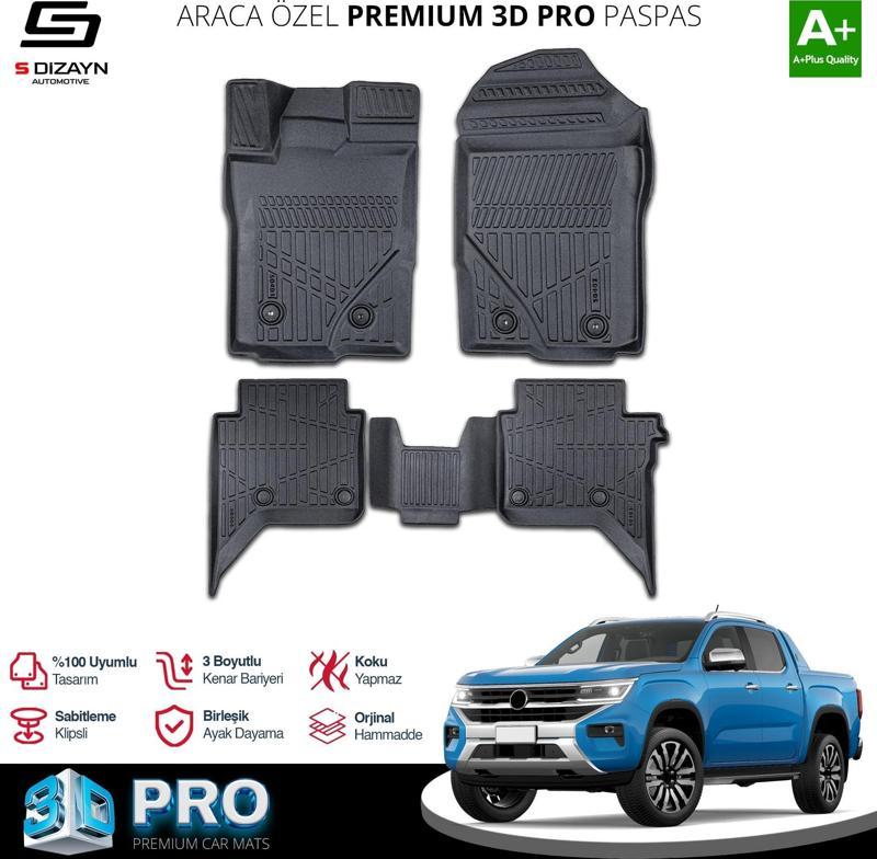 Volkswagen Amarok 3D Pro Havuzlu Paspas 2023 Üzeri A+ Kalite