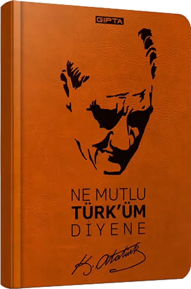 Atatürk Deri Kapak Defter 13X21 Çizgili 120 Yaprak (2599)