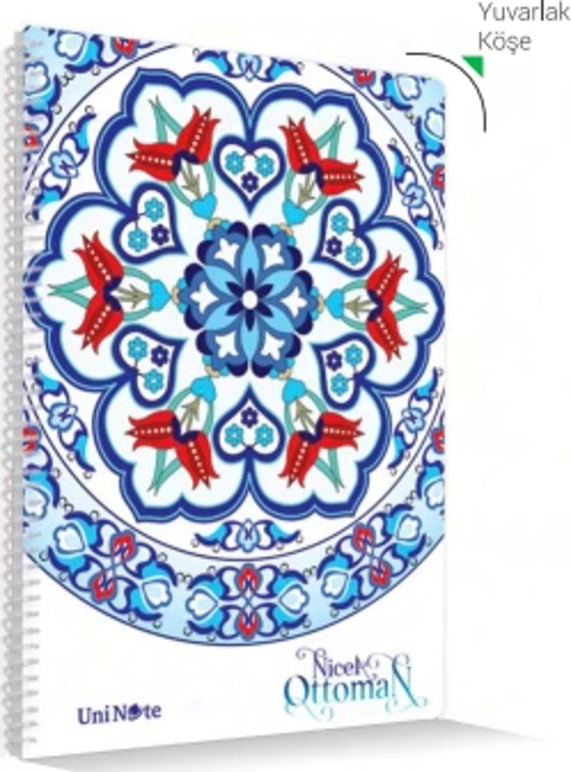 Çınar Nicea Ottoman Spiralli Defter A4 Kareli 96 Yaprak (71711)