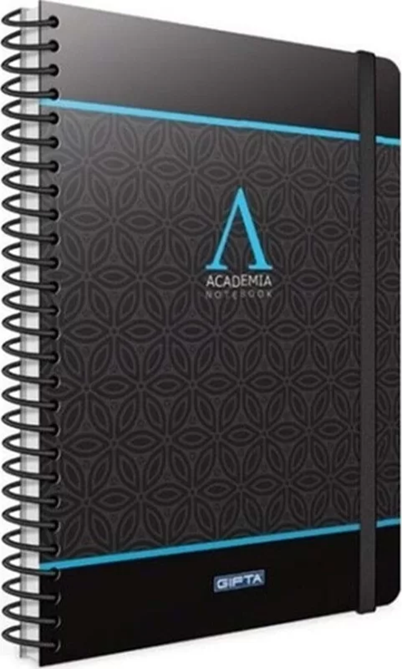 Academia Spiralli Sert Kapak Defter 17X24 Kareli 120 Yaprak (3776)