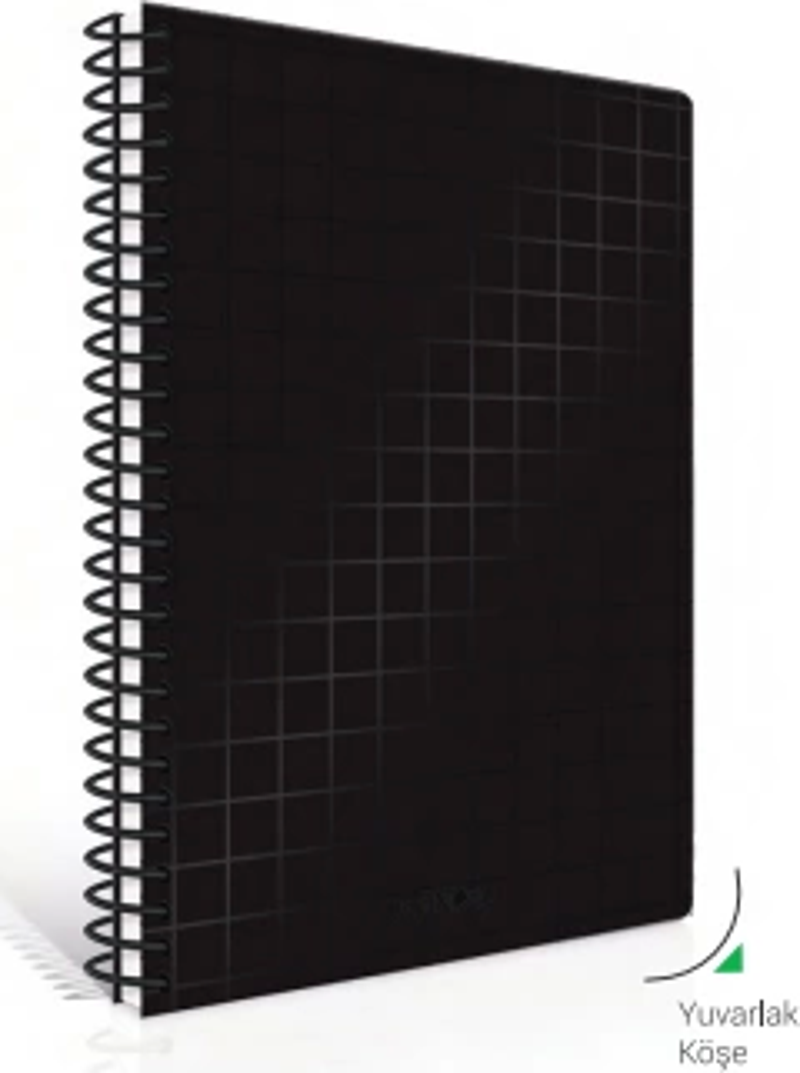 Çınar Nero Spiralli Sert Kapak Defter 17X24 Kareli 100 Yaprak (55215)