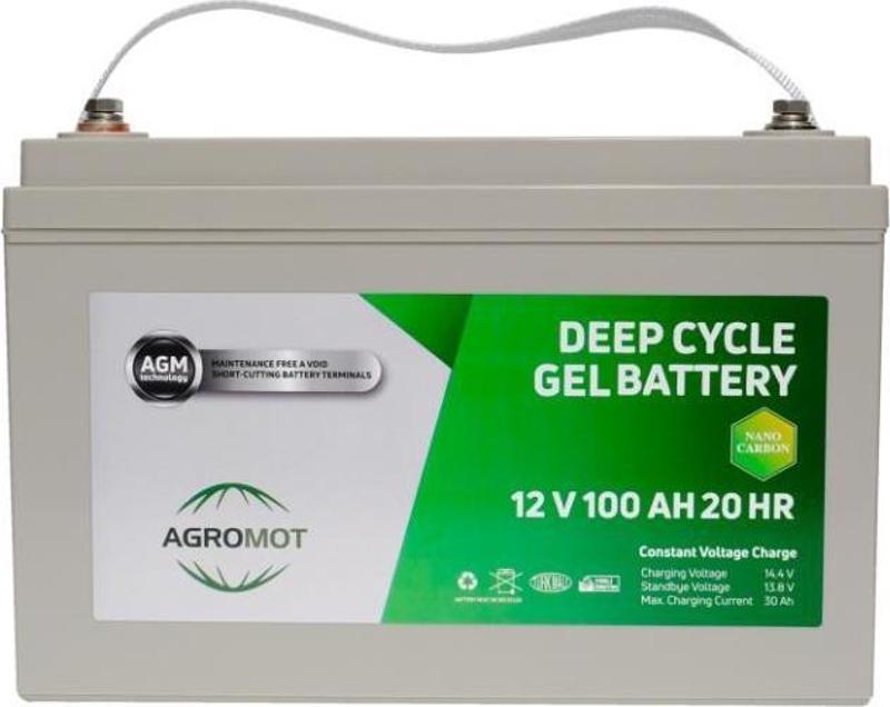 Agromot 12v 100 Ah Jel Akü Deep Cycle Nano Carbon Agm Battery