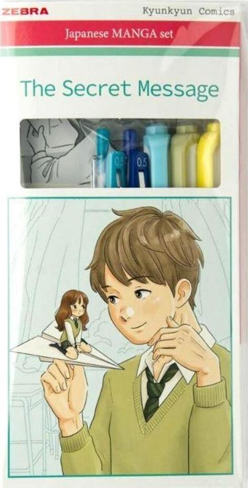 Manga Mildliner+Sarasa The Secret Message Çizgi Roman Boyamalı Kalem Seti