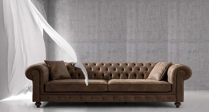 Zus310 CHESTER Koltuk Model90484 Kanepe Ahşap Kayın Ayak Kahverengi Sofa El Yapım