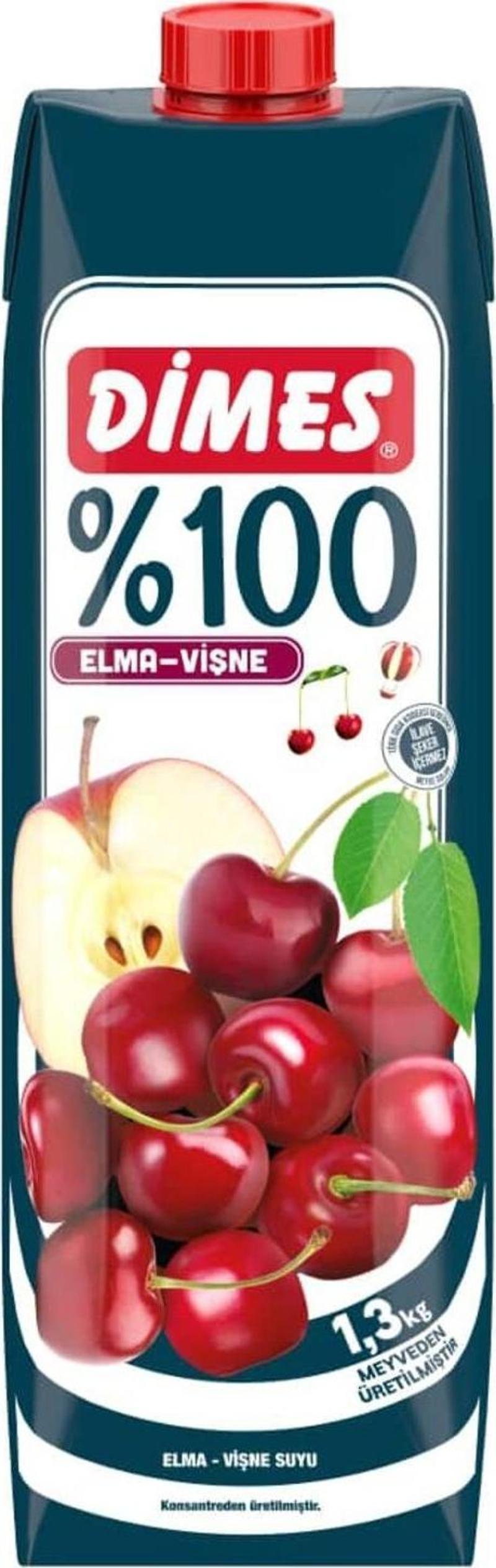 %100 Elma Vişne Meyve Suyu 1 Lt