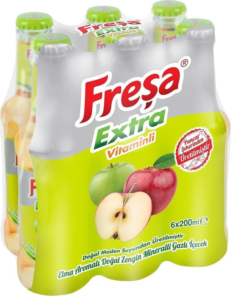 Extra Elma Aromalı Maden Suyu 200 Ml X 6 Adet