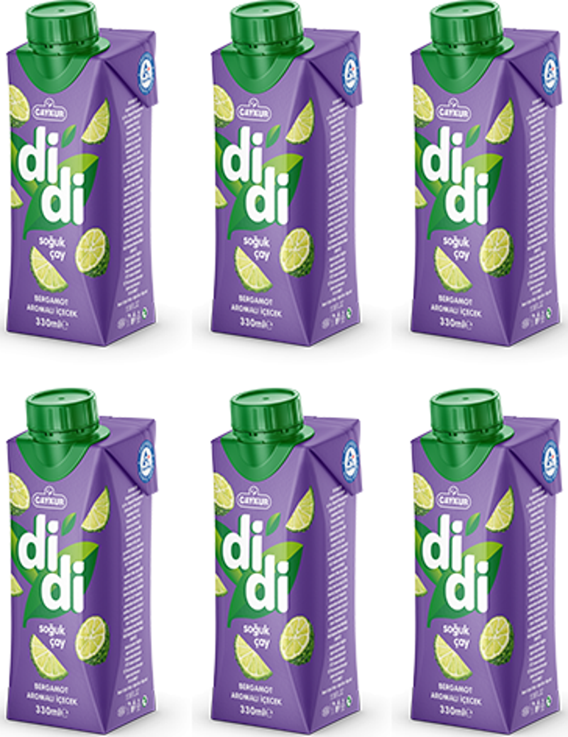 Çaykur Didi Bergamot Aromalı Soğuk Çay Kutu 330 Ml X 6 Adet