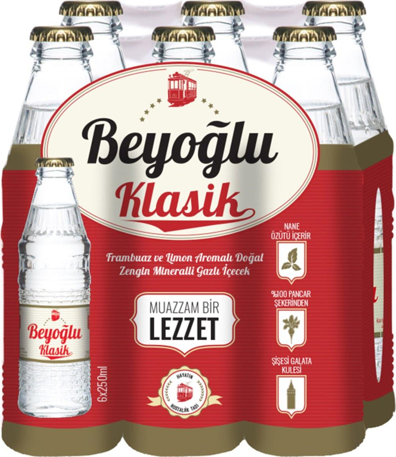 Gazozu Klasik Karışık Meyve Aromalı 250 Ml X 6 Adet