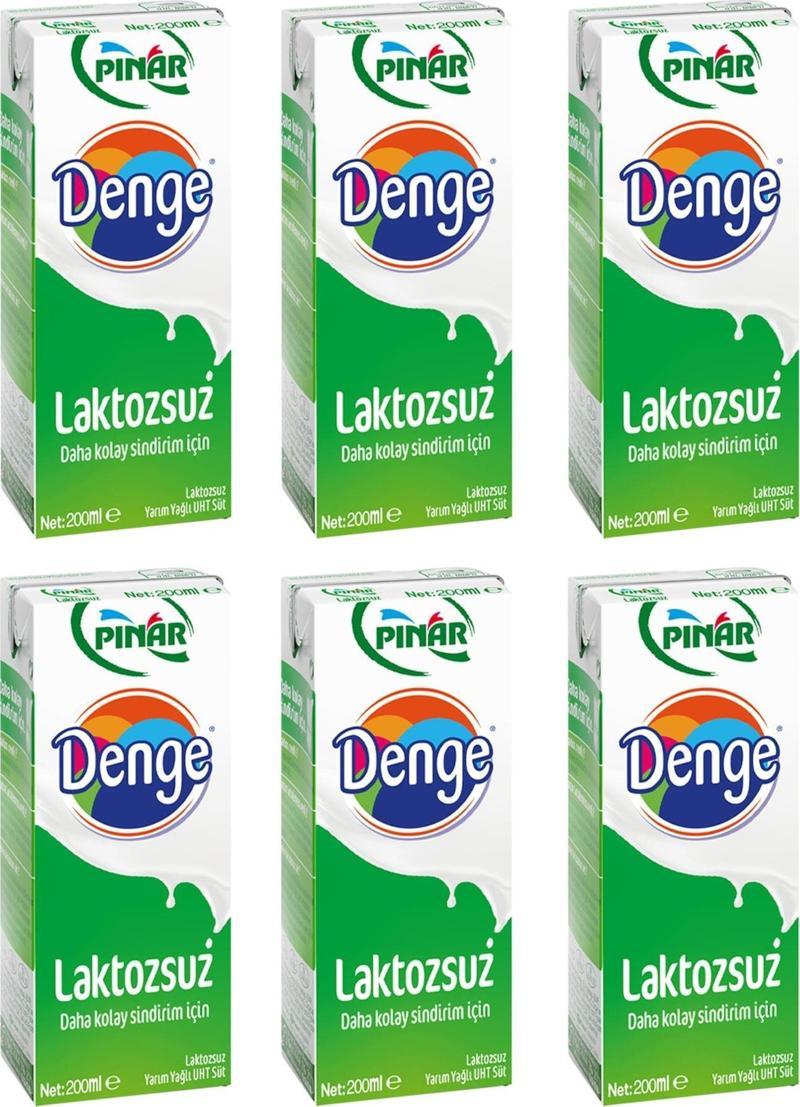 Denge Laktozsuz Süt 200 Ml X 6 Adet