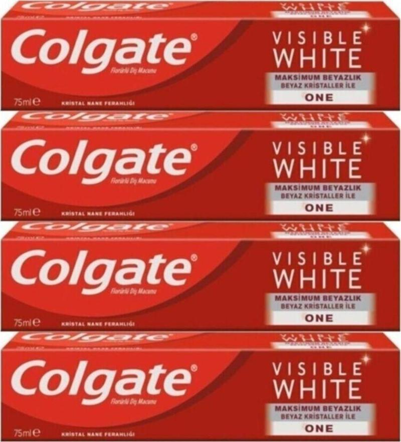 Visible White Maksimum Beyazlık Beyazlatıcı Diş Macunu 75 Ml X (4 Adet)