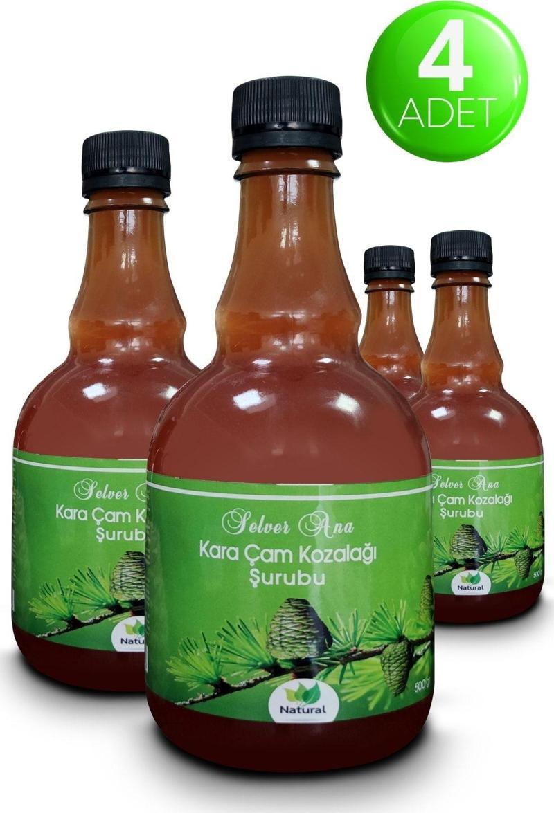 Kara Çam Kozalağı Şurubu 500 Gr 4 Adet