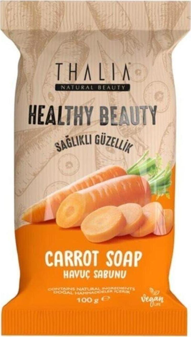 Aydınlatıcı Etkili Healthy&Beauty Havuç Özlü Doğal Katı Sabun – 100Gr