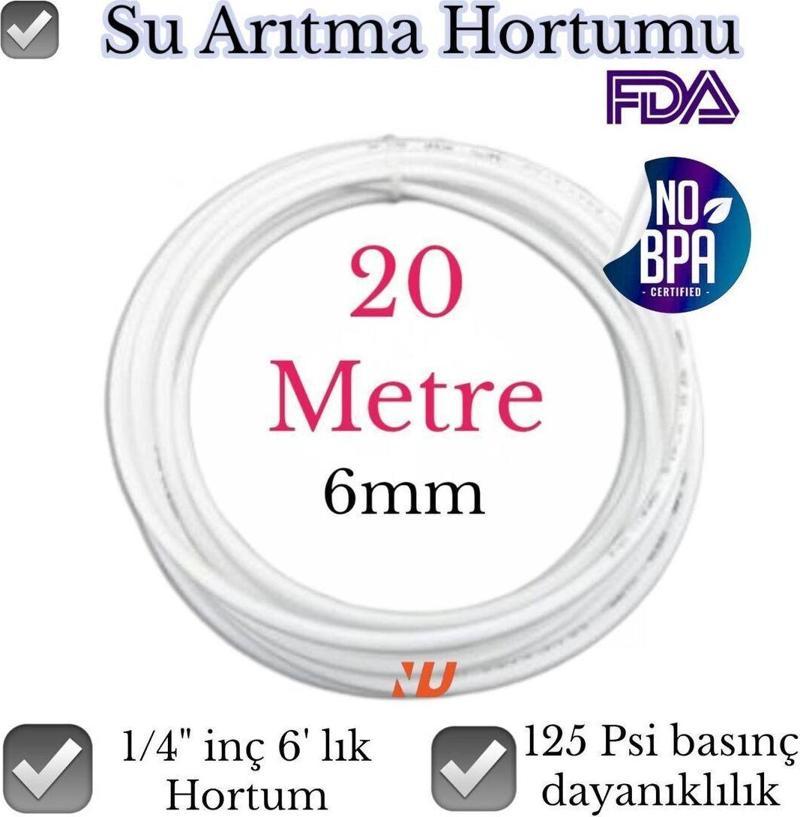 Su Arıtma Hortumu 1/4 İnç 6 Mm 20 Metre