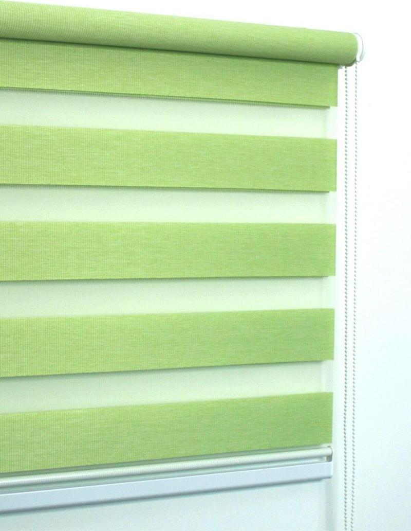 Yeşil Bambu Zebra Stor Perde 60x250 cm