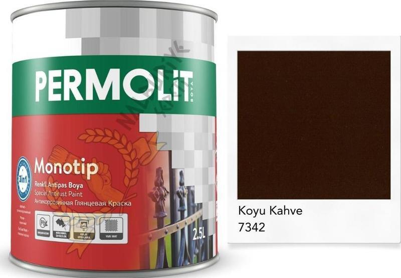 Monotip Astarlı Antipas Boya KOYU KAHVE 0.75 Lt.