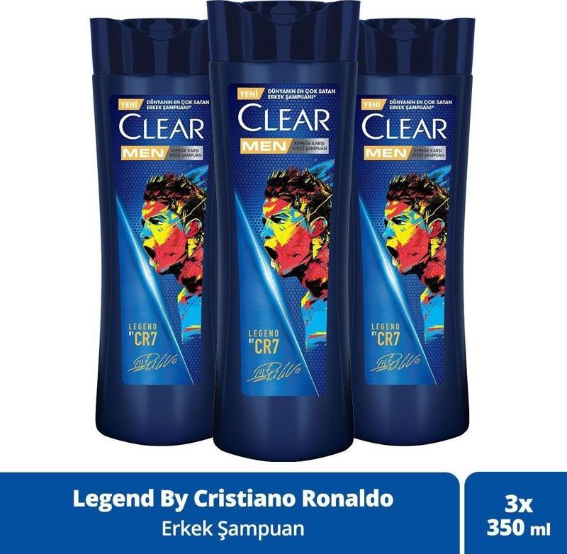 Men Kepeğe Karşı Etkili Şampuan Legend By CR7 350 ml x 3 Adet