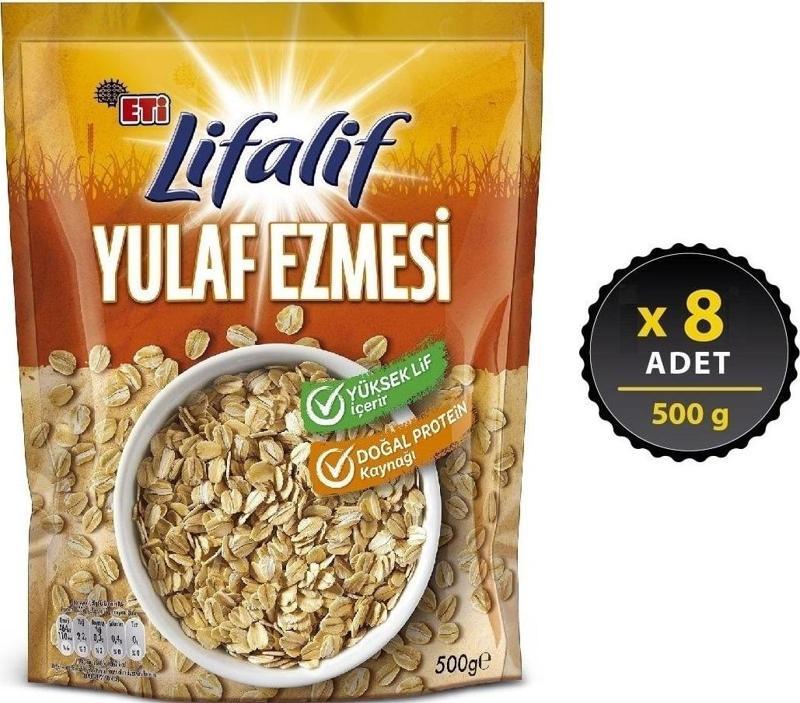 Lifalif Yulaf Ezmesi 500  gr x 8 Adet