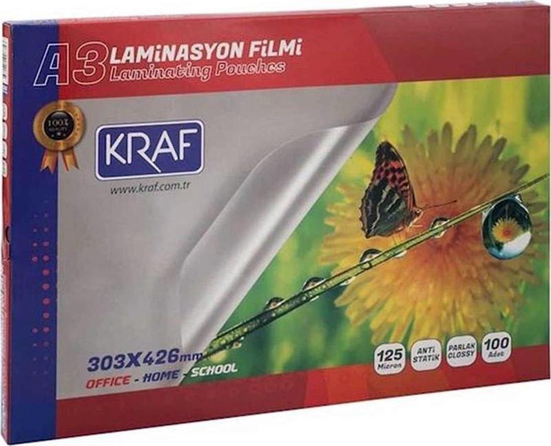 Laminasyon Filmi Parlak A3 125mıc 100lü 2123