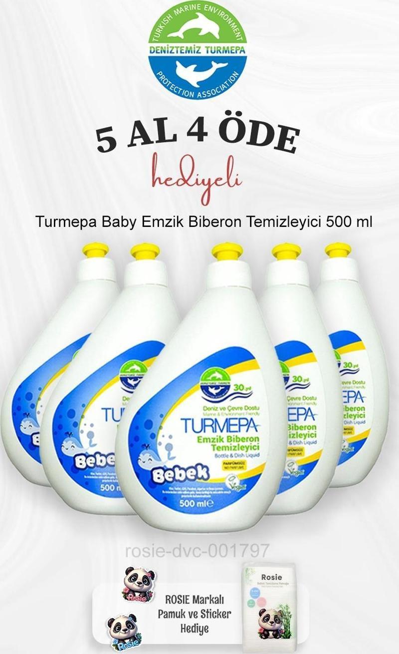 Baby Emzik Biberon Temizleyici 500 ml 5 Al 4 Öde ve Rosie Pamuk