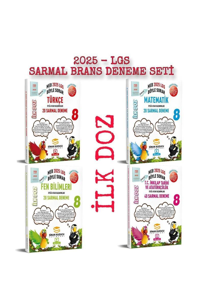 Sinan Kuzucu Yayınları 2025 Lgs İlk Doz Deneme Seti (4 Kitap)