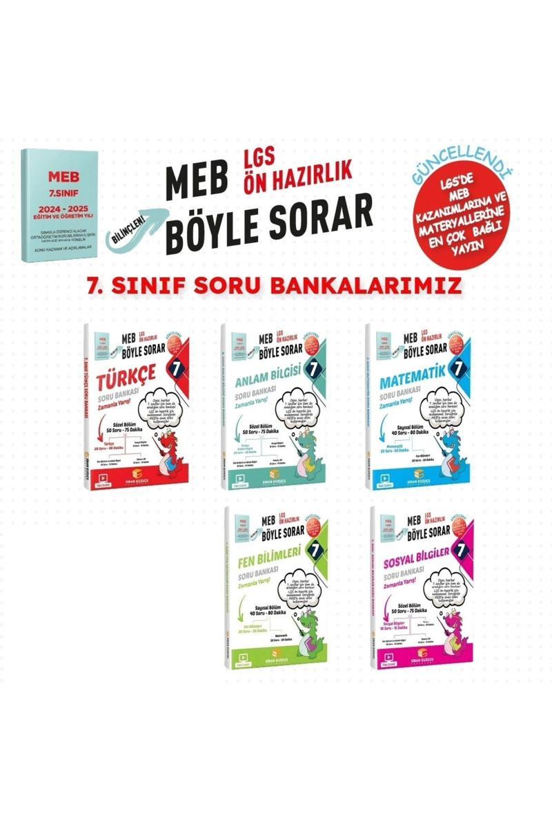 Sinan Kuzucu Yayınları 7. Sınıf Meb Böyle Sorar Soru Bankası Seti