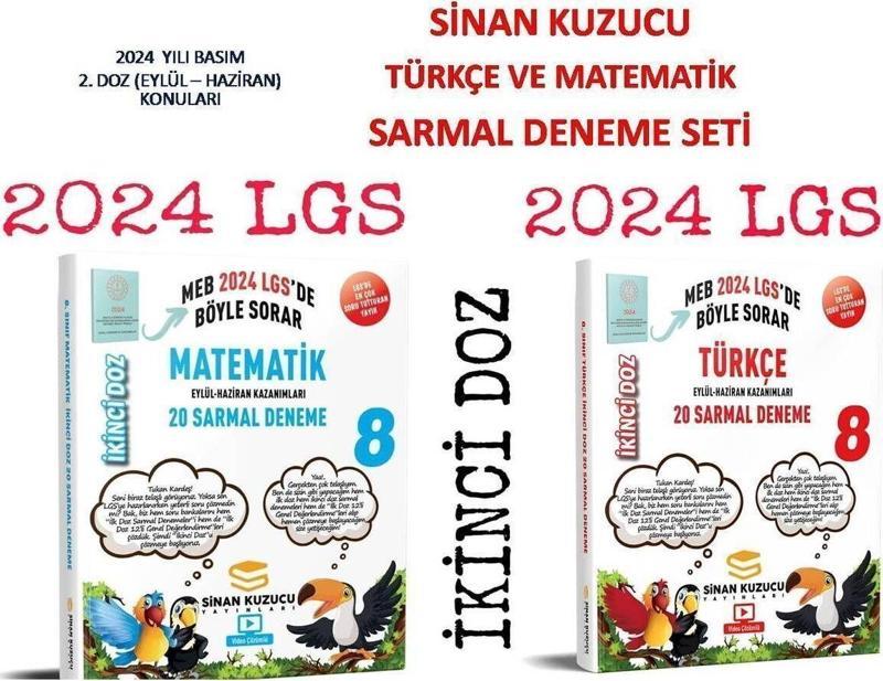 Sinan Kuzucu Yayınları Sinan 2. Doz Türkçe Ve Matematik Deneme Seti ( Eylül Haziran Konuları Sıralı Deneme)