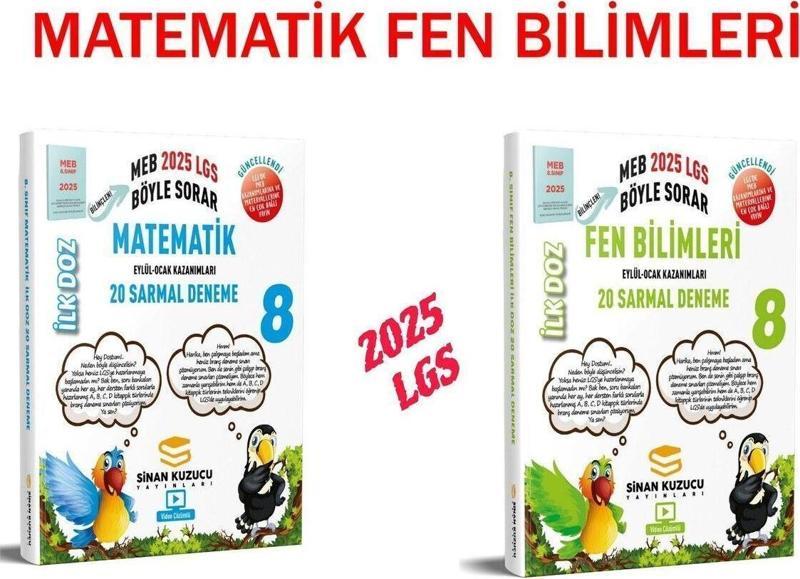 Sinan Kuzucu Yayınları Sinan Ilk Doz Matematik Ve Fen Deneme Seti ( Eylül Ocak Konuları Sıralı Deneme) 2025