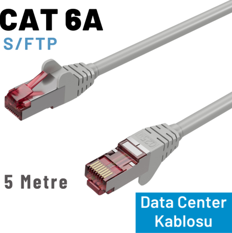 5 Metre CAT6A S/FTP Ethernet Data Center Patch Kablo