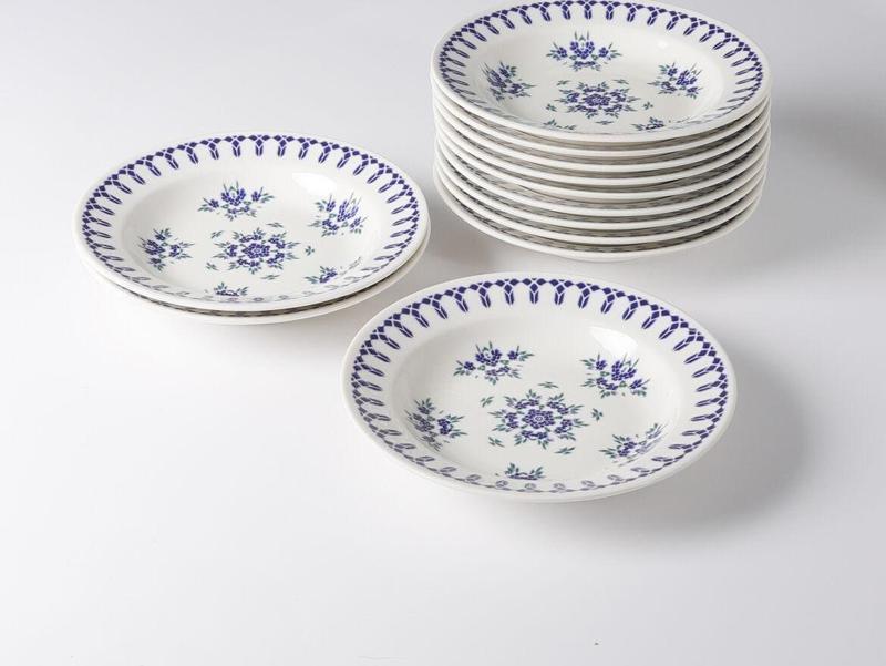 Eda 12 Adet 19 Cm Çukur Yemek Tabağı 1654