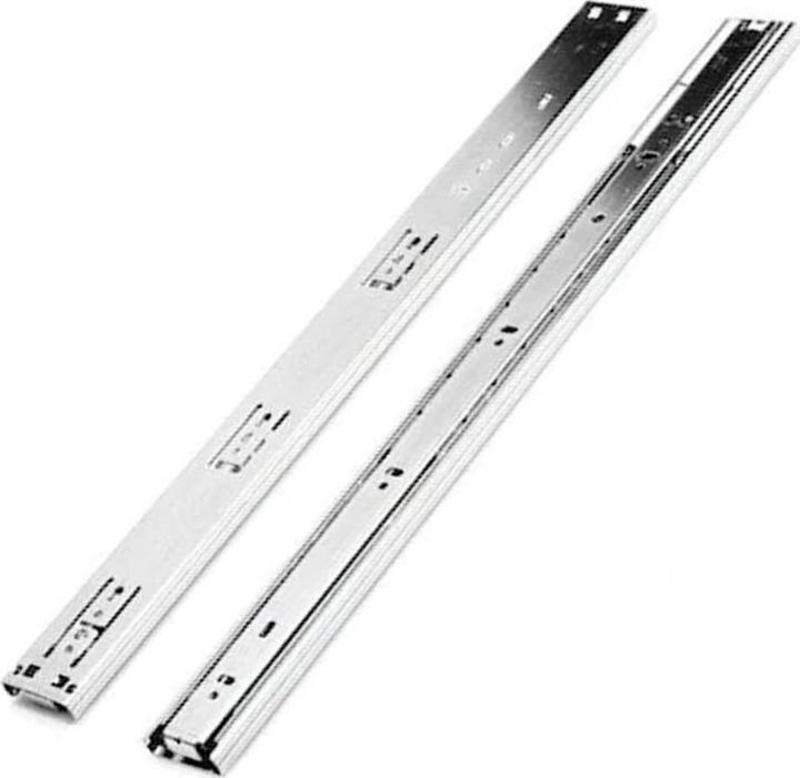 Galvanizli Teleskopik Çekmece Rayı 46x500