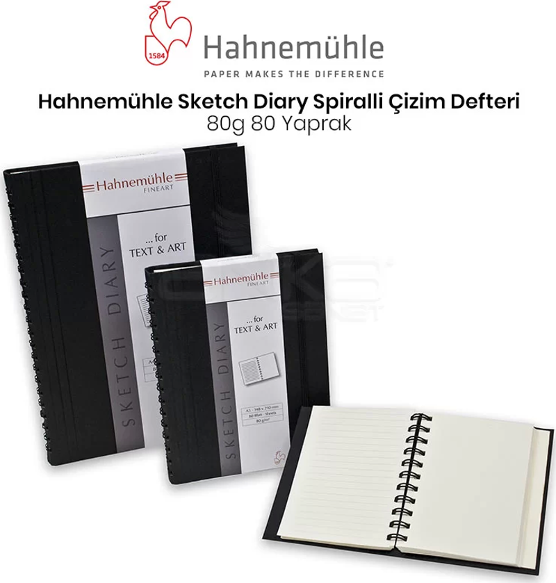 Sketch Diary Spiralli Çizim Defteri 80g 80 Yaprak