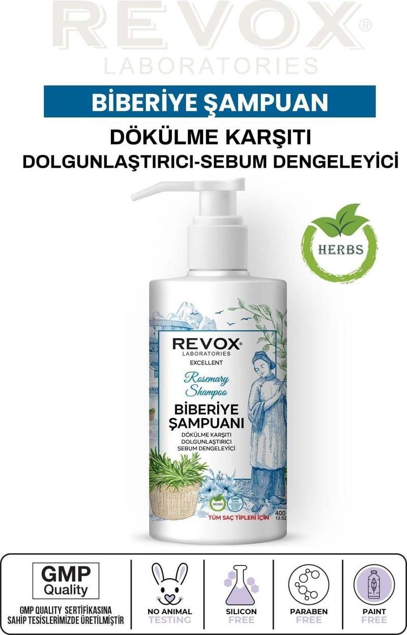 Biberiye Özlü Saç Bakım Şampuanı Arındırıcı Dökülme Karşıtı 400 ml.