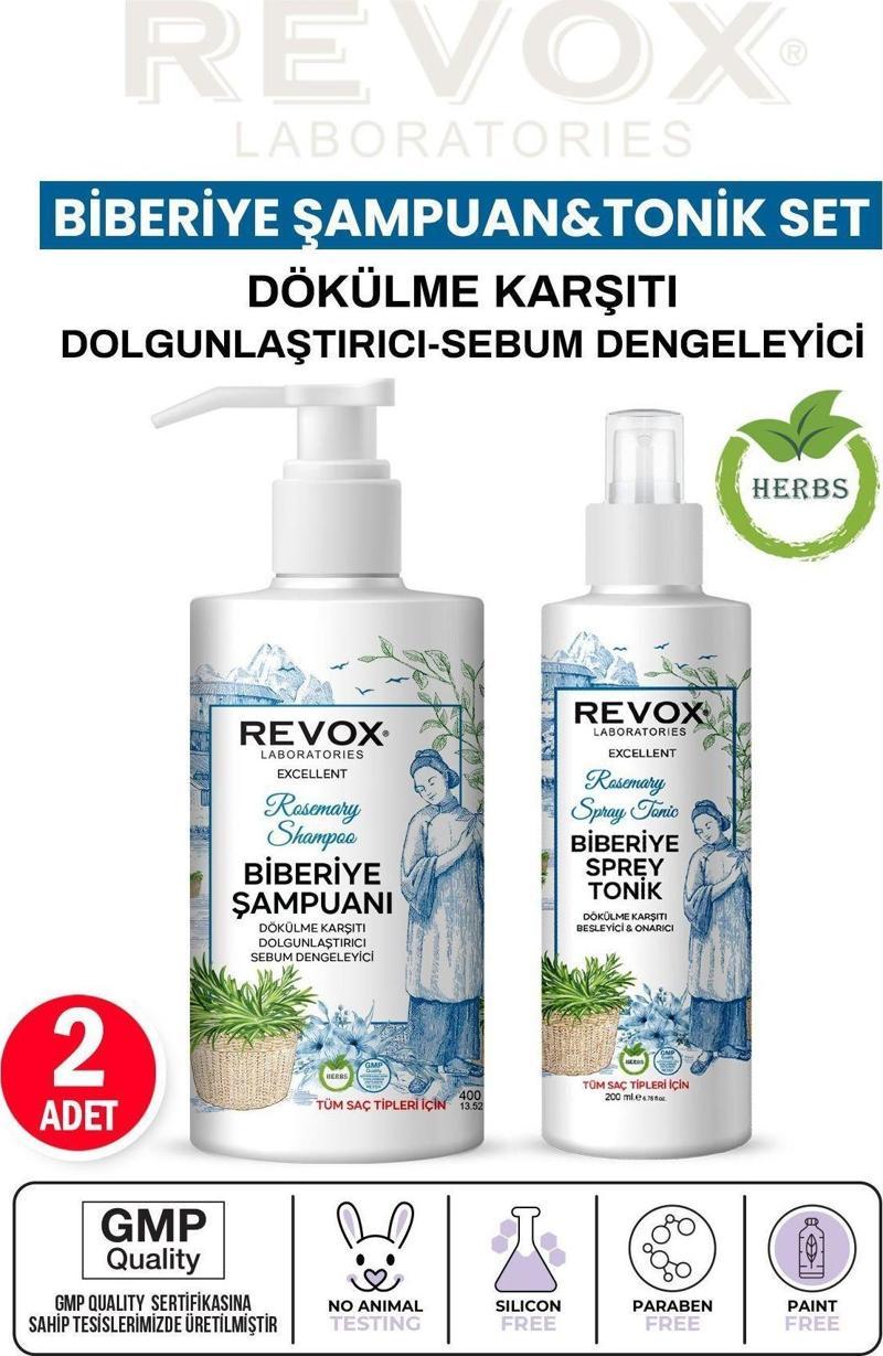 Biberiye Saç Bakım Seti Dökülme Karşıtı Dolgunlaştırıcı Sebum Dengeleyici