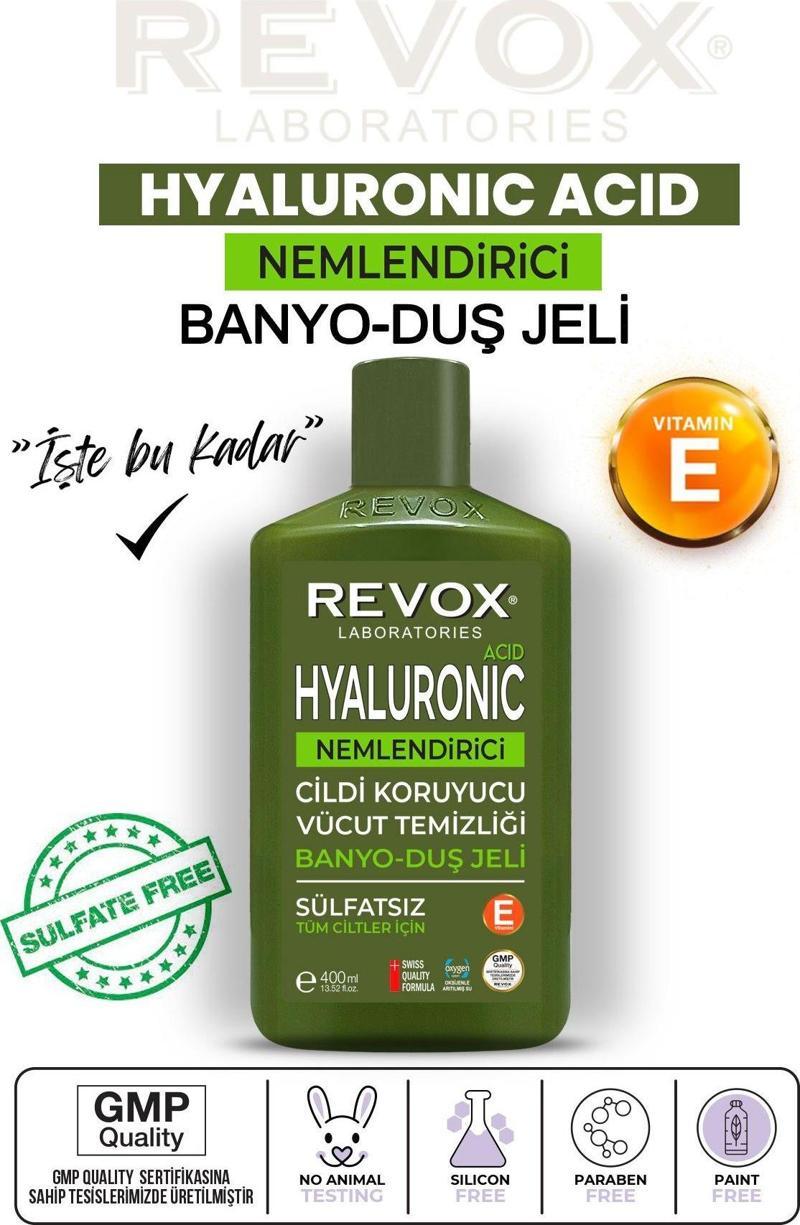 Hyaluronic Acid Cildi Nemlendirici Duş Jeli Sülfatsız Banyo ve Duş Jeli 400 ml