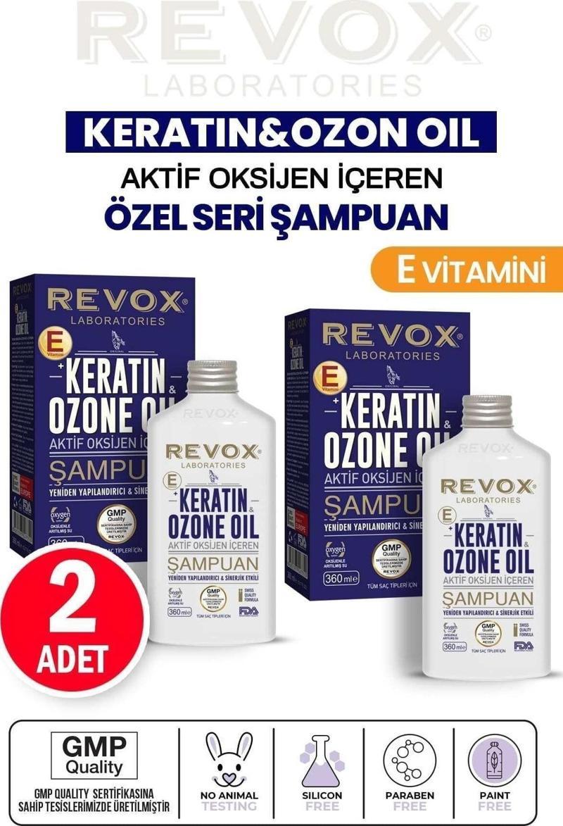 Keratin & Ozon Oil Aktif Oksijen Içeren E Vitaminli Yeniden Yapılandırıcı Şampuan 2 Adet