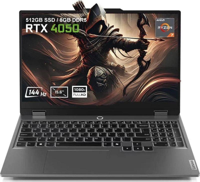 LOQ 15ARP9 83JC006ATR AMD Ryzen 7-7435HS 8GB DDR5 512GB SSD RTX4050 6GB 15.6 inç 144Hz Full HD FreeDos Gaming Laptop