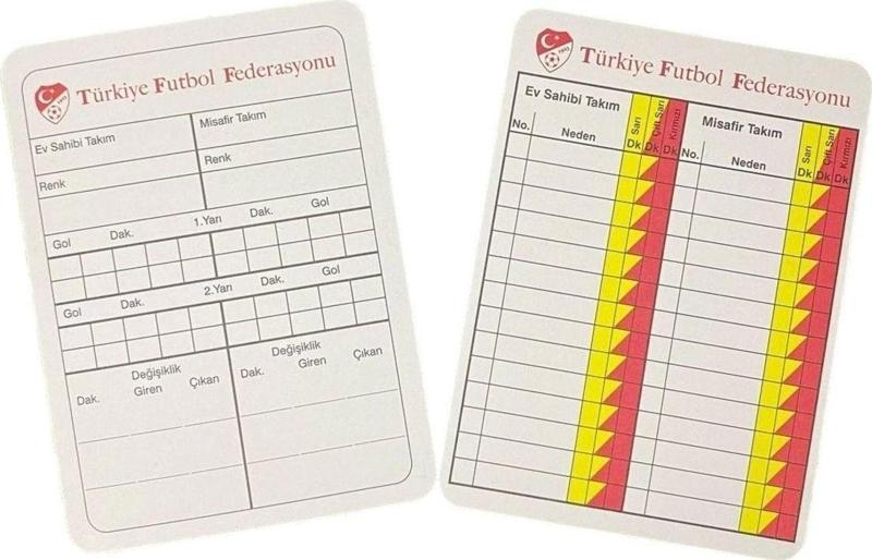 Hakem/Gözlemci Not Kağıtları, Tafsilat Kartı (50 Adet)
