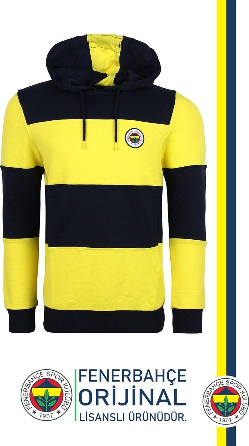 Orijinal Lisanslı Sarı Lacivert Kapüşonlu Sweat