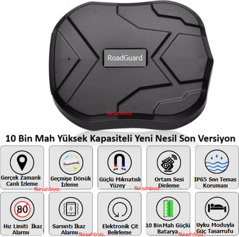 Roadguard 10 Bin Mah Gps Otomobil Motosiklet Araç Takip Cihazı Canlı İzleme