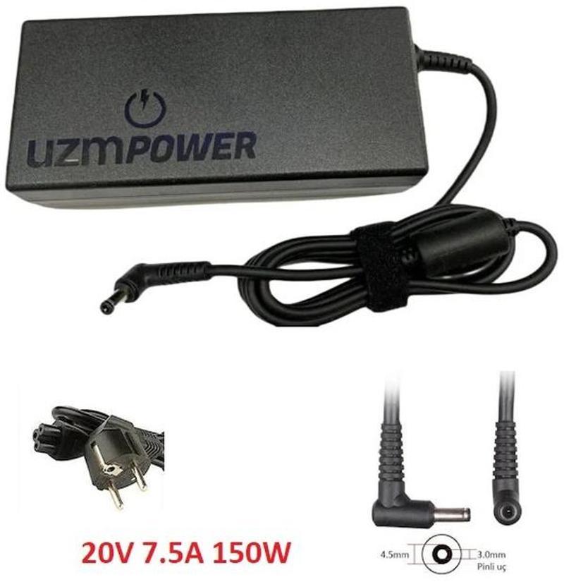 UzmPower Uzmpower Asus G512 150W 20V 7.5A 6.0X3.7Mm Adaptör Şarj Aleti Cihazı