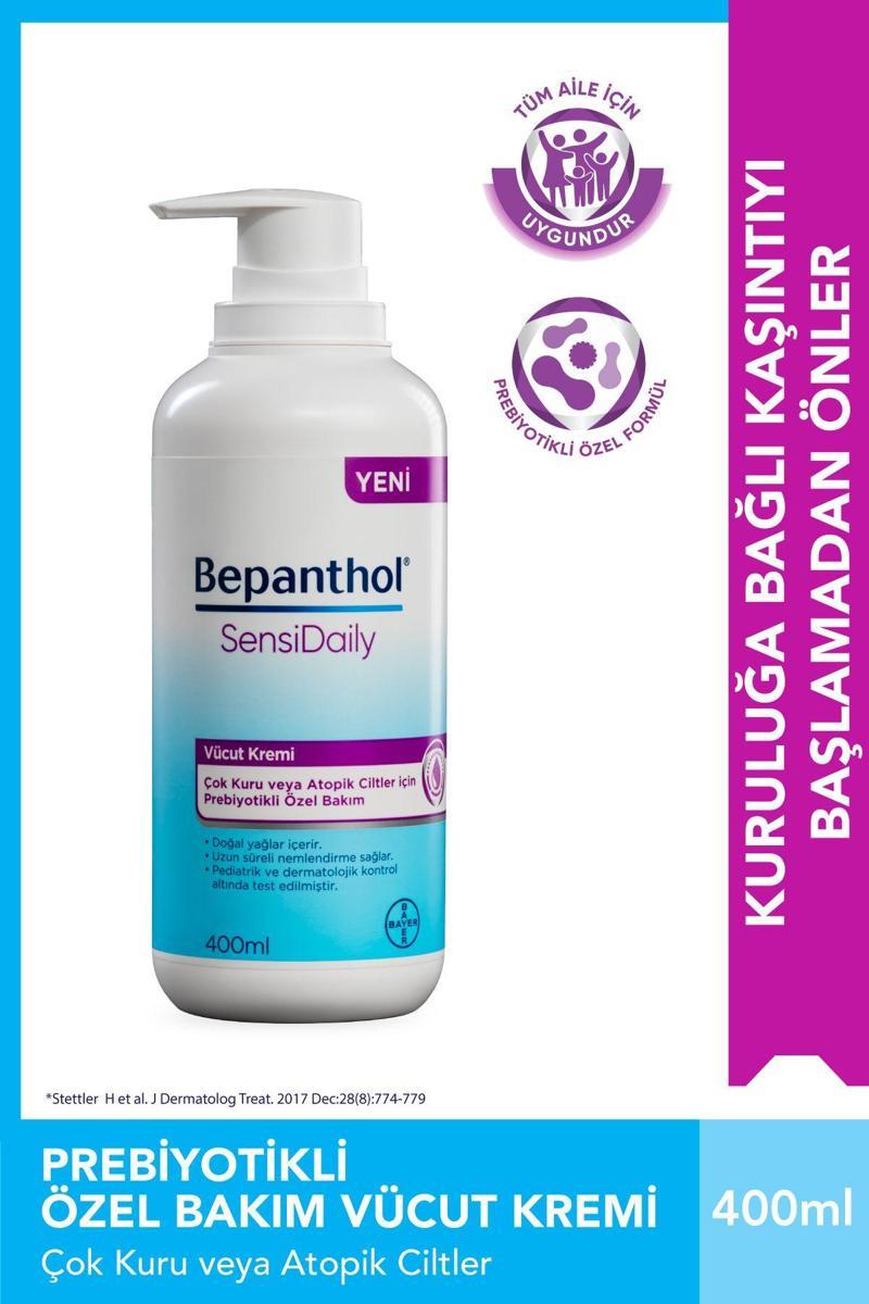Sensidaily Pompalı Günlük Yoğun Nemlendirici Vücut Bakım Kremi 400Ml - Atopik Ciltler, Prebiyotikli