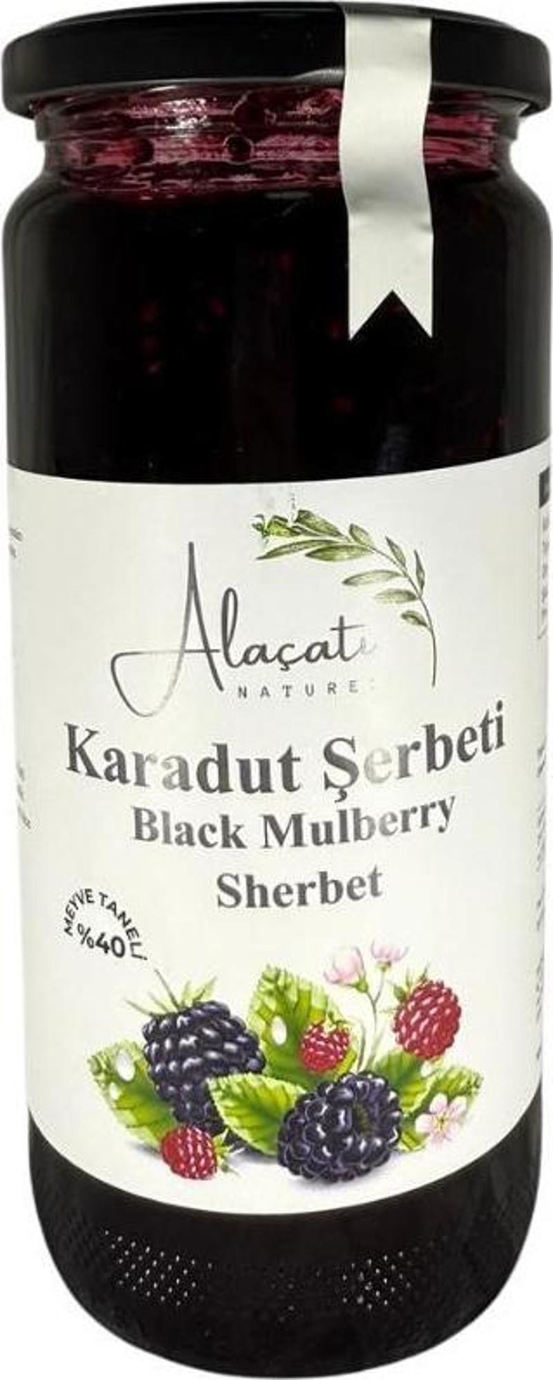 Alaçatı Naturel Karadut Şerbeti %40 Meyve Taneli 640 g e