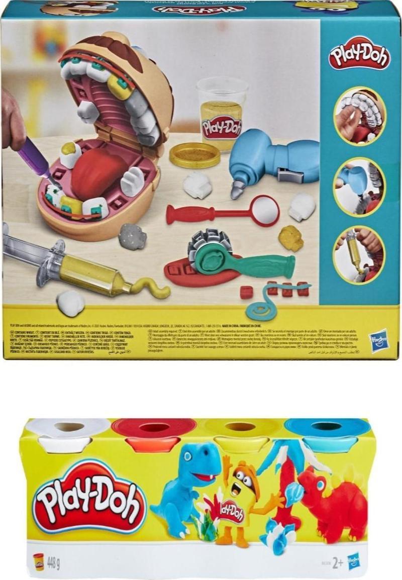 Dişçi Seti ve Play-Doh 4'lü Hamur