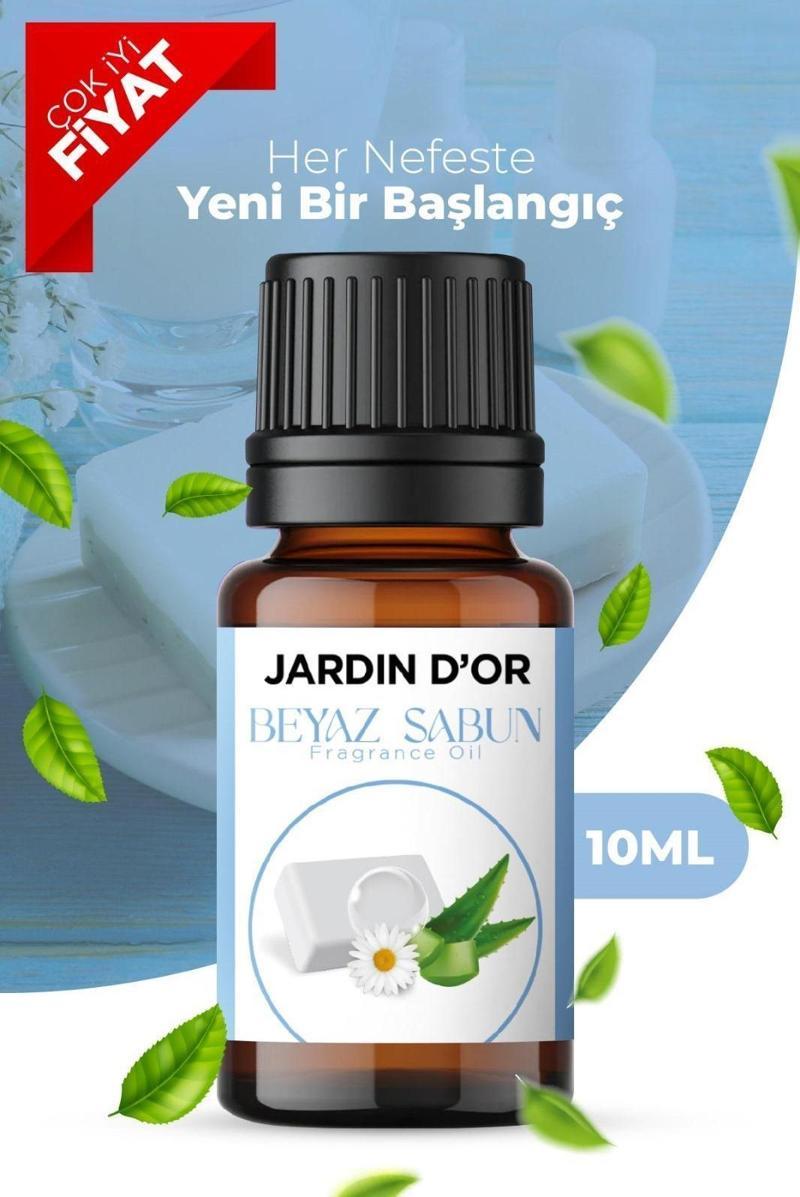 JARDIN D'OR Beyaz Sabun Esansiyel Uçucu Koku Yağı Buhurdanlık Yağı Difüzör Esansı Ortam Kokusu 10 ml