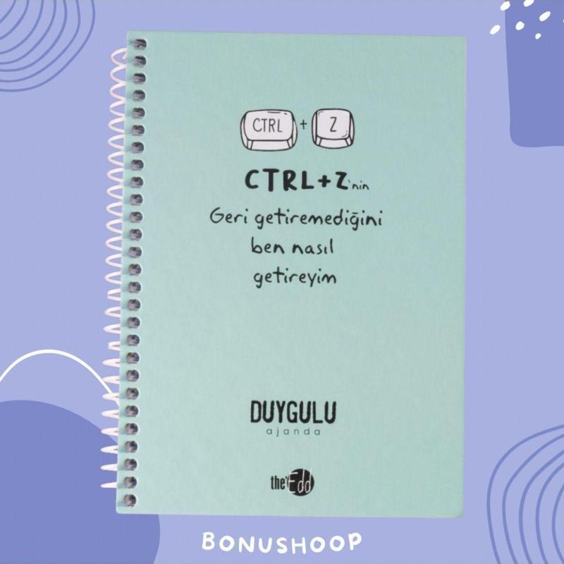 Duygulu Ajanda Ctrl Z'Nin Getiremediğini Ben Nasıl Geri Getireyim Sticker Konsept Defter