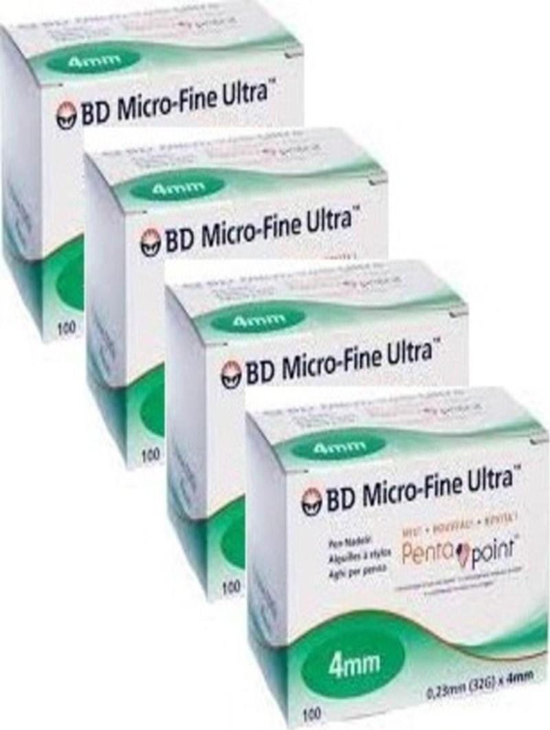 Bd Micro-Fine Plus Kalem Iğnesi 0,23Mm (32G) X 4Mm 100 Adet X 4 Kutu
