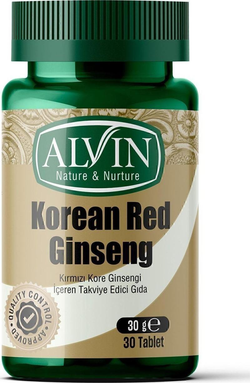 Korean Red Ginseng Kırmızı Kore Ginsengi Içeren Takviye Edici Gıda 30 Tablet