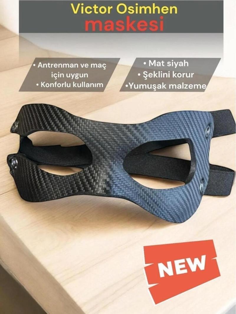 Victor Osimhen Maskesi Karbon Desenli Yetişkin Boy